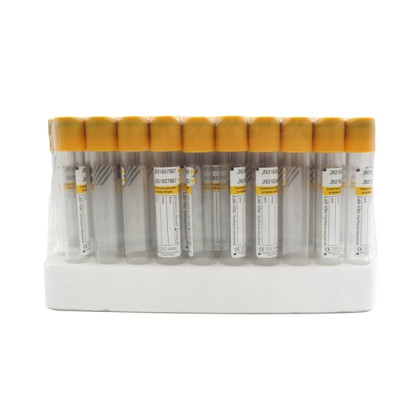 Фото товара Вакуумные пробирки Lab-Vac с активатором и гелем, желтые, 9 мл, 16х100 мм (уп. 100шт) 1200916100