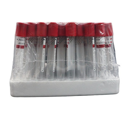 Фото товара Вакуумные пробирки Лаб-Вак с активатором свертывания, красные, 6 мл, 13х100 мм (уп. 100шт) 1100613100