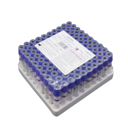 Вакуумные пробирки с К3 ЭДТА, фиолетовые, 3 мл, 100шт 143031375 Фото товара Вакуумные пробирки с К3 ЭДТА, фиолетовые, 3 мл, 100шт 143031375