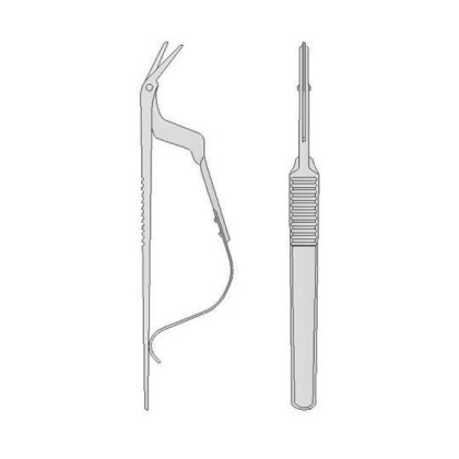 Выкусыватель для склеры пружинный 100х0,5 мм, ММИЗ Фото товара Выкусыватель для склеры пружинный 100х0,5 мм, ММИЗ