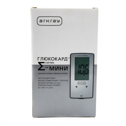 Фото товара Глюкометр "GLUCOCARD Σ " МИНИ BASIC (глюкометр + футляр)