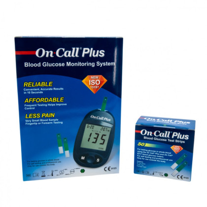 Фото товара Глюкометр для измерения уровня глюкозы "On Call Plus" (Он Колл Плюс)
