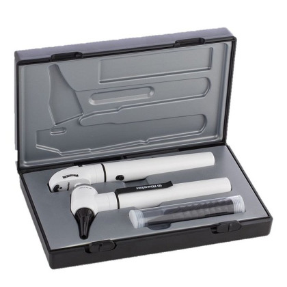 Фото товара Диагностический набор e-scope(отоскоп/офтальмоскоп ФО, XL 2,5 В белый в кейсе), Riester