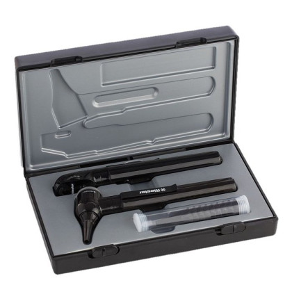 Фото товара Диагностический набор e-scope(отоскоп/офтальмоскоп ФО, XL 2,5 В черный в кейсе), Riester