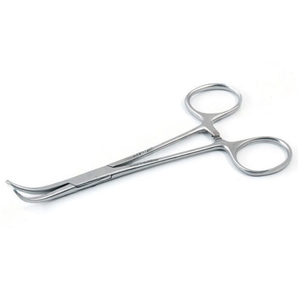 Фото товара Зажим Backhaus 130 мм (Зажим с кремальерой для операционного белья, 130 мм) Sammar