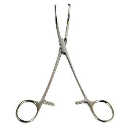 Зажим Kocher изогнутый 200 мм (Зажим к/о, 1х2, зубчатый, изогнутый №3, 200 мм Sammar Фото товара Зажим Kocher изогнутый 200 мм (Зажим к/о, 1х2, зубчатый, изогнутый №3, 200 мм Sammar