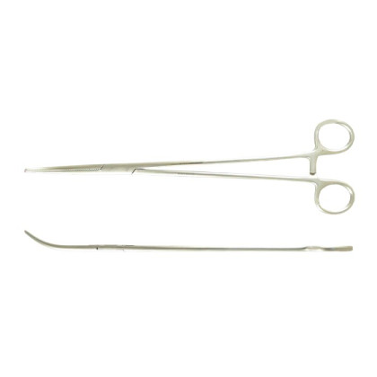 Зажим артериальный лигатурный с пологим изгибом Zenker, 285 мм Фото товара Зажим артериальный лигатурный с пологим изгибом Zenker, 285 мм