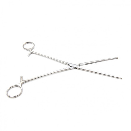 Зажим гинекологический длинный, прямой, 260 мм. Surgiwel Фото товара Зажим гинекологический длинный, прямой, 260 мм. Surgiwel