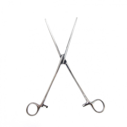 Зажим гинекологический длинный, прямой, 260 мм. Surgiwel Фото товара Зажим гинекологический длинный, прямой, 260 мм. Surgiwel