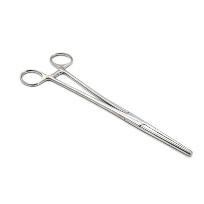 Зажим гинекологический к/о зубчатый прямой №3 220 мм Фото товара Зажим гинекологический к/о зубчатый прямой №3 220 мм