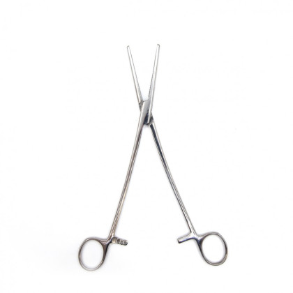 Зажим гинекологический к/о зубчатый прямой №3 220 мм Фото товара Зажим гинекологический к/о зубчатый прямой №3 220 мм