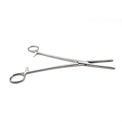 Зажим гинекологический к/о зубчатый прямой №3 220 мм Фото товара Зажим гинекологический к/о зубчатый прямой №3 220 мм