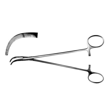 Зажим для желчных протоков изогнутый, 190мм Фото товара Зажим для желчных протоков изогнутый, 190мм