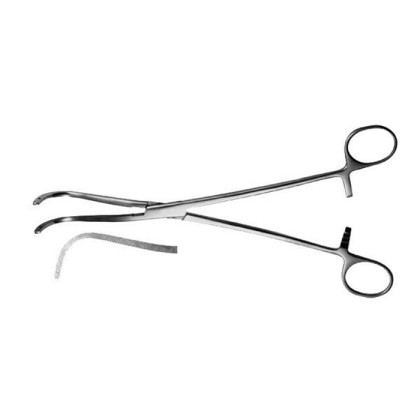 Зажим для почечной ножки, изогнутый по радиусу малый, №1, 230 мм Фото товара Зажим для почечной ножки, изогнутый по радиусу малый, №1, 230 мм