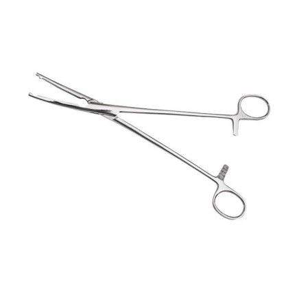Фото товара Зажим жесткий для влагалищных операций изогнутый №1, 219 мм Surgiwell