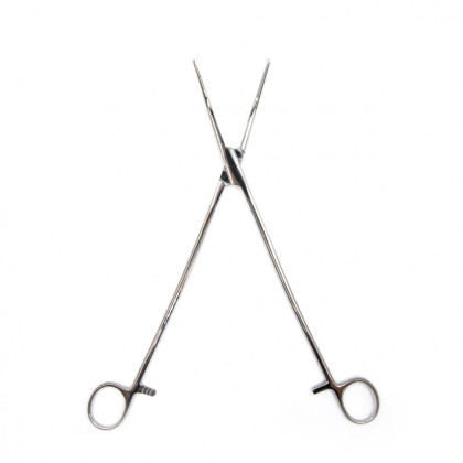 Зажим изогнутый с зубом, 280 мм. Surgiwell Фото товара Зажим изогнутый с зубом, 280 мм. Surgiwell