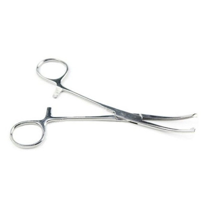 Зажим к/о 1х2 зубый зубчатый изогнутый по ребру дет. 165мм Фото товара Зажим к/о 1х2 зубый зубчатый изогнутый по ребру дет. 165мм