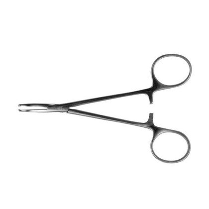 Зажим к/о 1х2 зубый, зубчатый, изогнутый по плоскости д/нов, 125 мм Фото товара Зажим к/о 1х2 зубый, зубчатый, изогнутый по плоскости д/нов, 125 мм