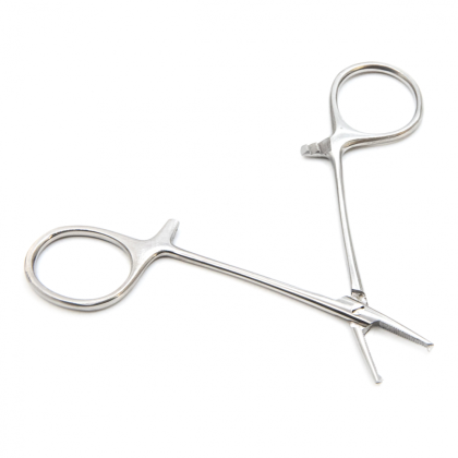 Фото товара Зажим к/о глазной, прямой с зубом, 84 мм