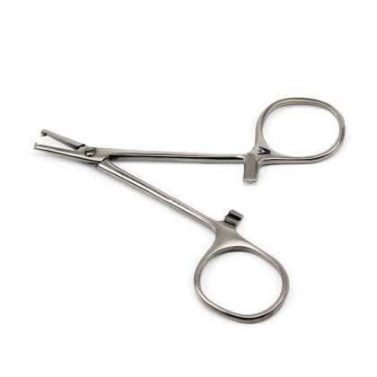 Фото товара Зажим к/о глазной, прямой с зубом, 84 мм