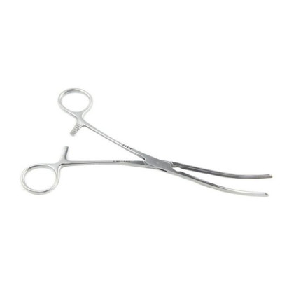 Зажим кишечный эластичный для взрослых изогнутый 235мм Фото товара Зажим кишечный эластичный для взрослых изогнутый 235мм