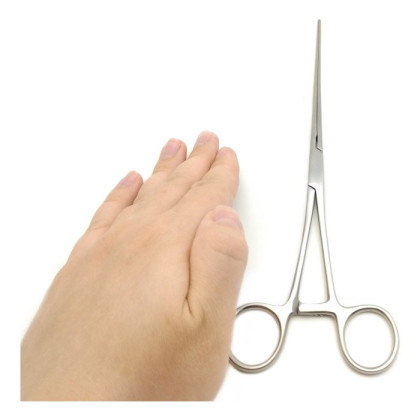 Зажим кишечный эластичный для взрослых прямой 240мм Фото товара Зажим кишечный эластичный для взрослых прямой 240мм