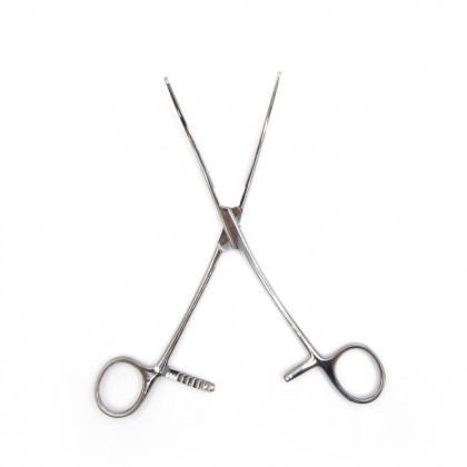 Фото товара Зажим кишечный эластичный для детей, изогнутый, 175 мм. Surgiwell