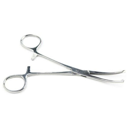 Зажим кровоостанавливающий 1х2 зубчатый изогнутый № 1 150 мм Фото товара Зажим кровоостанавливающий 1х2 зубчатый изогнутый № 1 150 мм