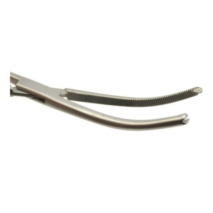 Зажим кровоостанавливающий 1х2 зубый зубчатый изогнутый N3 200 мм Фото товара Зажим кровоостанавливающий 1х2 зубый зубчатый изогнутый N3 200 мм