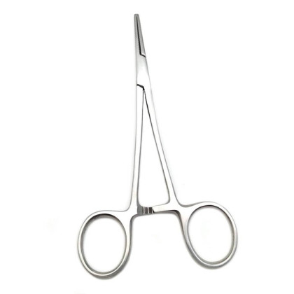 Зажим кровоостанавливающий 1х2 зубый зубчатый прямой для новорожденных 125мм Фото товара Зажим кровоостанавливающий 1х2 зубый зубчатый прямой для новорожденных 125мм