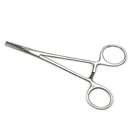 Зажим кровоостанавливающий 1х2 зубый зубчатый прямой №1 150 мм Фото товара Зажим кровоостанавливающий 1х2 зубый зубчатый прямой №1 150 мм