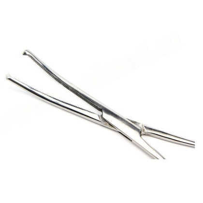 Зажим кровоостанавливающий 1х2-зубый зубчатый изогнутый №2 ПТО Медтехника Фото товара Зажим кровоостанавливающий 1х2-зубый зубчатый изогнутый №2 ПТО Медтехника