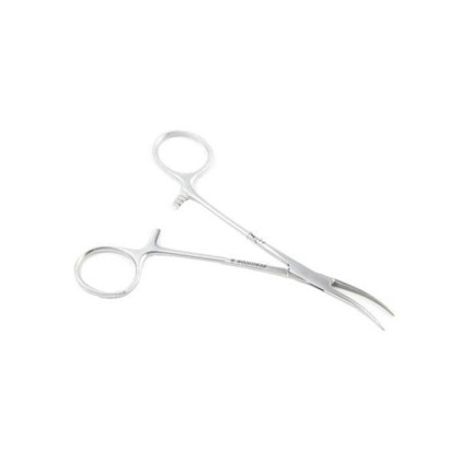 Зажим кровоостанавливающий Москит изогнутый по ребру для новорожденных 125мм Фото товара Зажим кровоостанавливающий Москит изогнутый по ребру для новорожденных 125мм