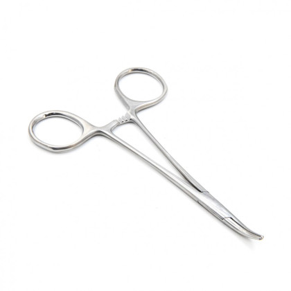 Фото товара Зажим кровоостанавливающий "Москито", изогнутый для новорожденных, 127мм. Surgiwell