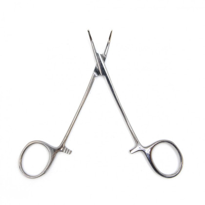 Фото товара Зажим кровоостанавливающий "Москито", изогнутый для новорожденных, 127мм. Surgiwell