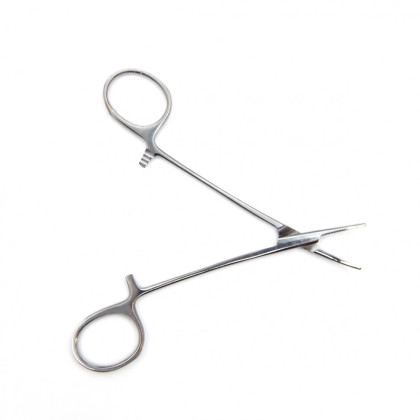 Фото товара Зажим кровоостанавливающий "Москито", изогнутый для новорожденных, 127мм. Surgiwell