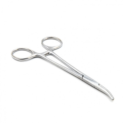 Фото товара Зажим кровоостанавливающий "Москито", изогнутый по ребру, 160 мм. Surgiwell