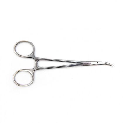 Фото товара Зажим кровоостанавливающий "Москито", изогнутый по ребру, 160 мм. Surgiwell