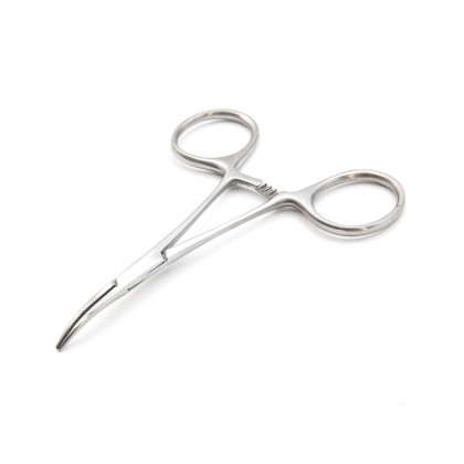 Зажим кровоостанавливающий зубчатый изогнутый 10 см Mikro-Mosquito Surgicon Фото товара Зажим кровоостанавливающий зубчатый изогнутый 10 см Mikro-Mosquito Surgicon