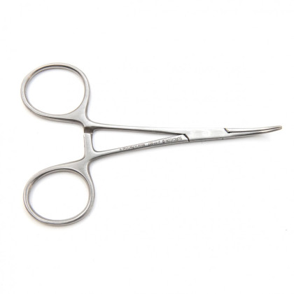 Зажим кровоостанавливающий зубчатый изогнутый 10 см Mikro-Mosquito Surgicon Фото товара Зажим кровоостанавливающий зубчатый изогнутый 10 см Mikro-Mosquito Surgicon