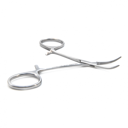 Зажим кровоостанавливающий зубчатый изогнутый 10 см Mikro-Mosquito Surgicon Фото товара Зажим кровоостанавливающий зубчатый изогнутый 10 см Mikro-Mosquito Surgicon