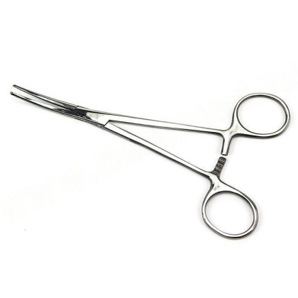 Зажим кровоостанавливающий зубчатый изогнутый № 1, 158 мм Фото товара Зажим кровоостанавливающий зубчатый изогнутый № 1, 158 мм