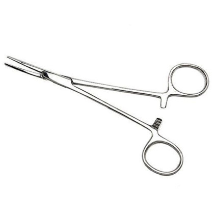 Зажим кровоостанавливающий зубчатый изогнутый №1 ПТО Медтехника Фото товара Зажим кровоостанавливающий зубчатый изогнутый №1 ПТО Медтехника