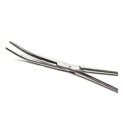 Зажим кровоостанавливающий зубчатый изогнутый №2 ПТО Медтехника Фото товара Зажим кровоостанавливающий зубчатый изогнутый №2 ПТО Медтехника