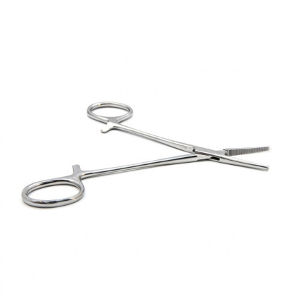 Зажим кровоостанавливающий одно- и двузубый, зубчатый, прямой для новорожденных, 125 мм. Surgiwell Фото товара Зажим кровоостанавливающий одно- и двузубый, зубчатый, прямой для новорожденных, 125 мм. Surgiwell