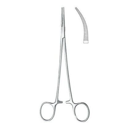 Фото товара Зажим кровоостанавливающий по HALSTED-MOSQUITO (Москит), изогнутый, 12 см KLS Martin