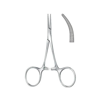 Фото товара Зажим кровоостанавливающий по HARTMANN (Хартманн), изогнутый, 10 см KLS Martin