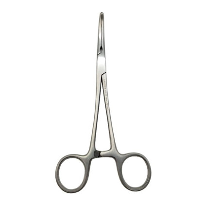 Зажим кровоостанавливающий с атравматической насечкой изогнутый 160мм Surgicon Фото товара Зажим кровоостанавливающий с атравматической насечкой изогнутый 160мм Surgicon