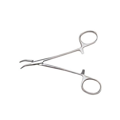 Зажим кровоостанавливающий тип "Москито" угловой для новорожденных Halsted Mosquito 120 мм Фото товара Зажим кровоостанавливающий тип "Москито" угловой для новорожденных Halsted Mosquito 120 мм