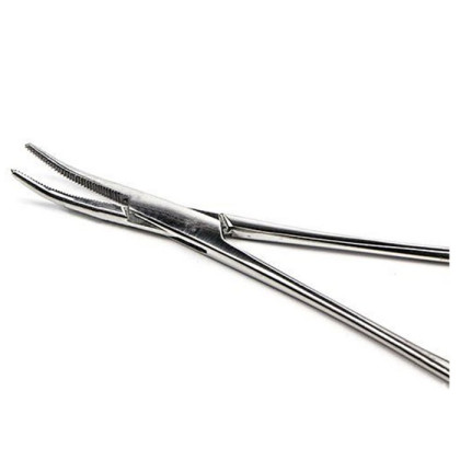 Зажим кровоостанавливающий типа Москит изогнутый по плоскости, 125 мм ПТО Медтехника Фото товара Зажим кровоостанавливающий типа Москит изогнутый по плоскости, 125 мм ПТО Медтехника